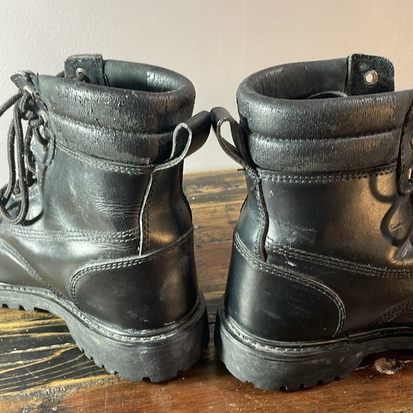 Work Centre steel toe work boots men size 8 black leather - Picture 16 of 17